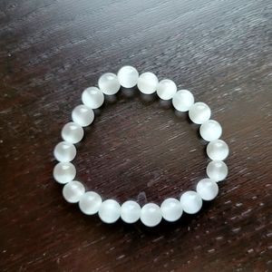 Selenite bracelet 8mm • 6"